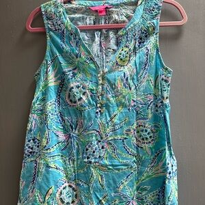 Lily Pulitzer Sleeveless Tropical Print Top
